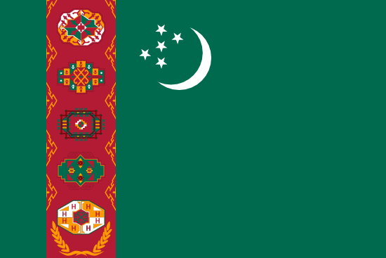 drapeau du TurkmÃ©nistan
